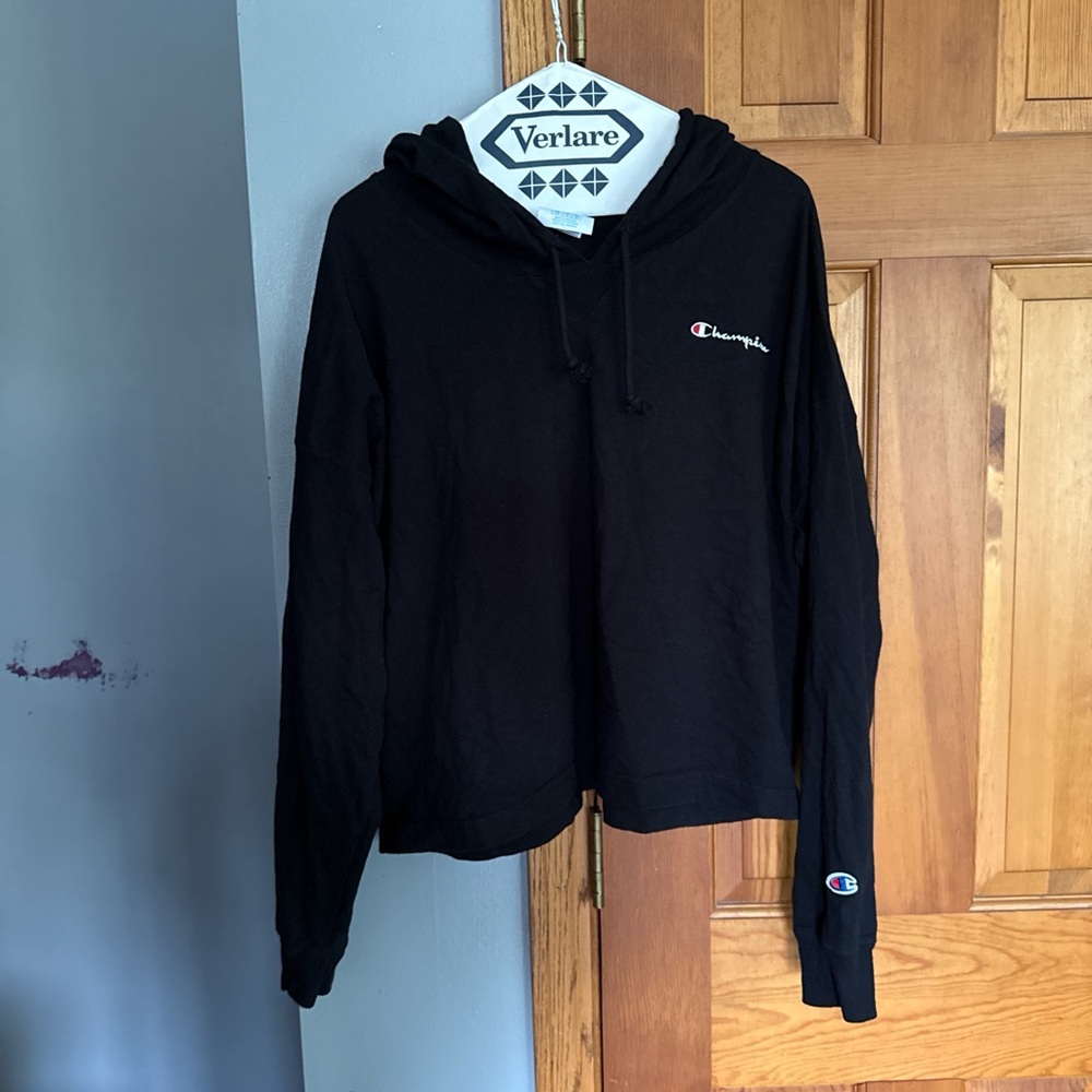 Champion Black Hoodie Sweatshirt